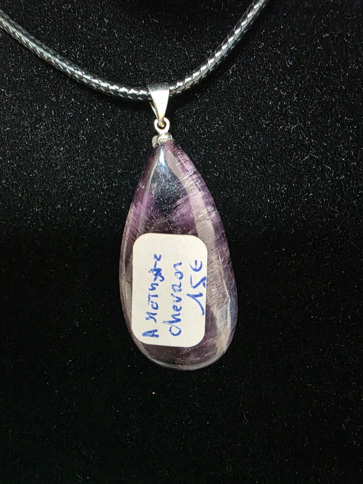 Chevron Amethyst Pendant – photo 3
